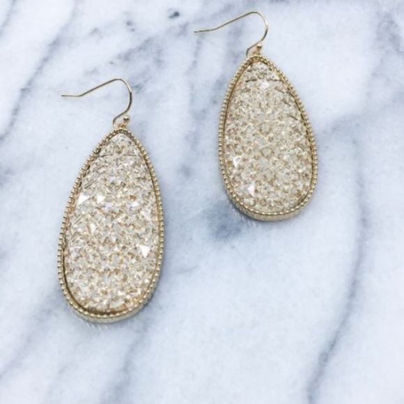 Southern Seoul Jewelry - Gold Sugar Bead Drop Earrings